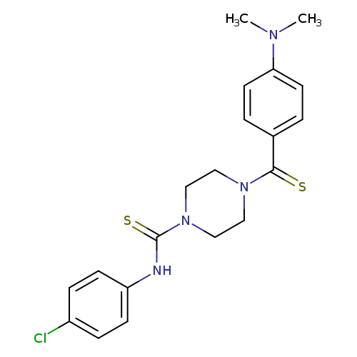 N-(4-chlorophenyl)-4-[4-(dimethylamino)benzenecarbothioyl]piperazine-1-carbothioamide