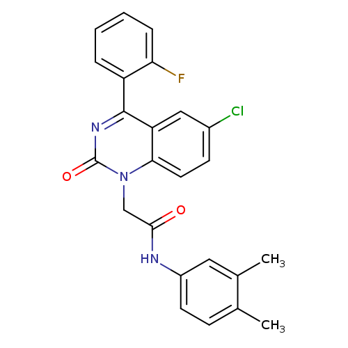 2-[6-chloro-4-(2-fluorophenyl)-2-oxo-1,2-dihydroquinazolin-1-yl]-N-(3,4-dimethylphenyl)acetamide