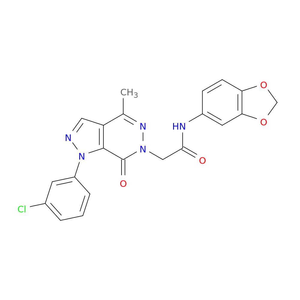 N-(2H-1,3-benzodioxol-5-yl)-2-[1-(3-chlorophenyl)-4-methyl-7-oxo-1H,6H,7H-pyrazolo[3,4-d]pyridazin-6-yl]acetamide