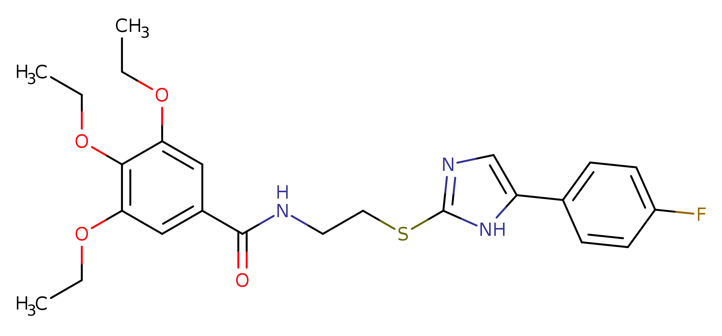3,4,5-triethoxy-N-(2-{[5-(4-fluorophenyl)-1H-imidazol-2-yl]sulfanyl}ethyl)benzamide