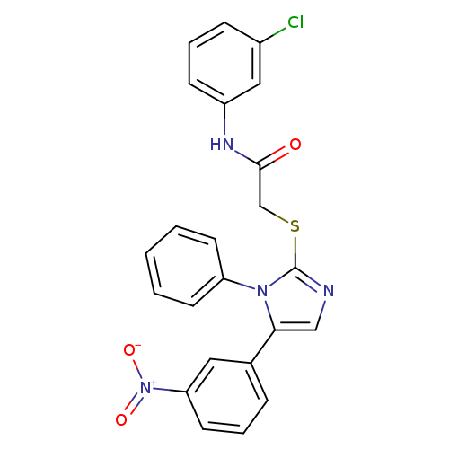 N-(3-chlorophenyl)-2-{[5-(3-nitrophenyl)-1-phenyl-1H-imidazol-2-yl]sulfanyl}acetamide