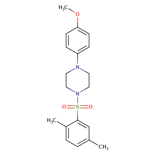 4-{4-[(2,5-dimethylphenyl)sulfonyl]-1-piperazinyl}phenyl methyl ether