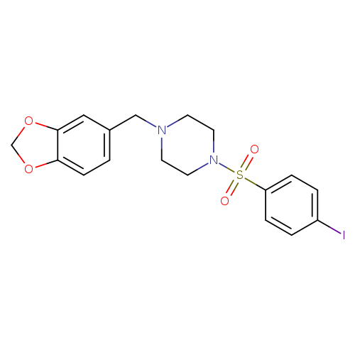 1-[(2H-1,3-benzodioxol-5-yl)methyl]-4-(4-iodobenzenesulfonyl)piperazine