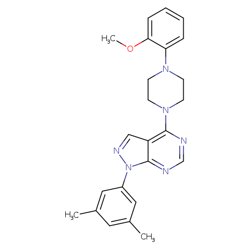 1-[1-(3,5-dimethylphenyl)-1H-pyrazolo[3,4-d]pyrimidin-4-yl]-4-(2-methoxyphenyl)piperazine