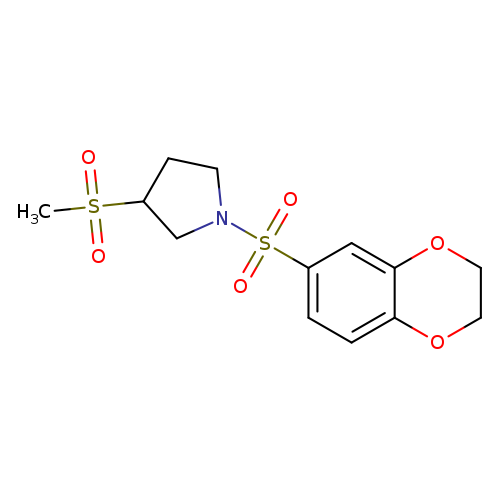 1-(2,3-dihydro-1,4-benzodioxine-6-sulfonyl)-3-methanesulfonylpyrrolidine
