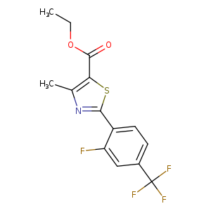 Ethyl 2-(2-fluoro-4-(trifluoromethyl)phenyl)-4-methylthiazole-5-carboxylate