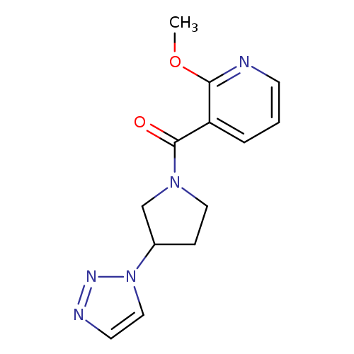 2-methoxy-3-[3-(1H-1,2,3-triazol-1-yl)pyrrolidine-1-carbonyl]pyridine