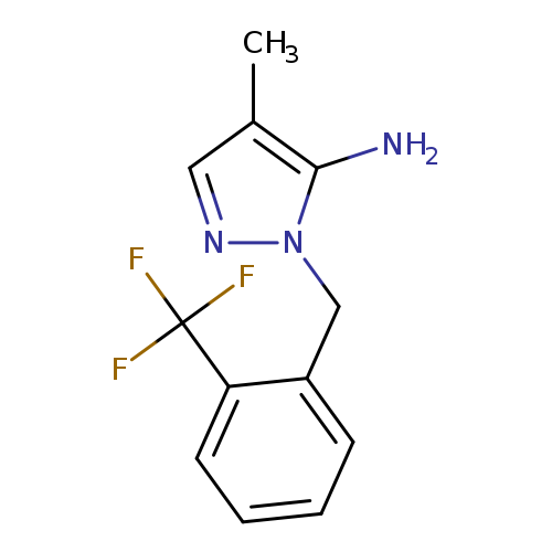 4-methyl-1-{[2-(trifluoromethyl)phenyl]methyl}-1H-pyrazol-5-amine