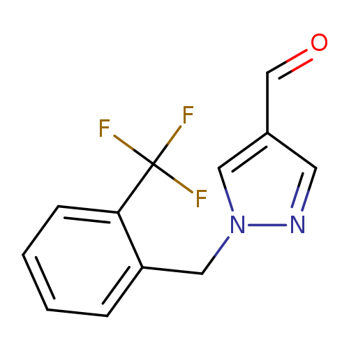 1-{[2-(trifluoromethyl)phenyl]methyl}-1H-pyrazole-4-carbaldehyde