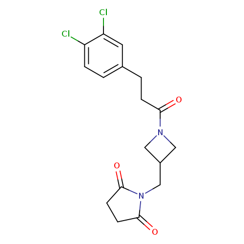 1-({1-[3-(3,4-dichlorophenyl)propanoyl]azetidin-3-yl}methyl)pyrrolidine-2,5-dione