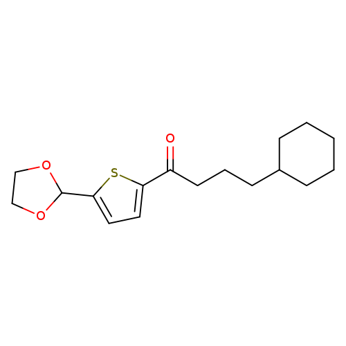 (3-Cyclohexyl)propyl 5-(1,3-dioxolan-2-yl)-2-thienyl ketone