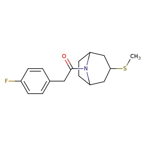 2-(4-fluorophenyl)-1-[3-(methylsulfanyl)-8-azabicyclo[3.2.1]octan-8-yl]ethan-1-one