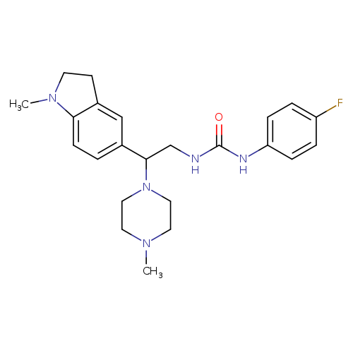 1-(4-fluorophenyl)-3-[2-(1-methyl-2,3-dihydro-1H-indol-5-yl)-2-(4-methylpiperazin-1-yl)ethyl]urea