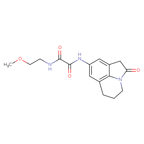 N-(2-methoxyethyl)-N'-{2-oxo-1-azatricyclo[6.3.1.0^{4,12}]dodeca-4,6,8(12)-trien-6-yl}ethanediamide