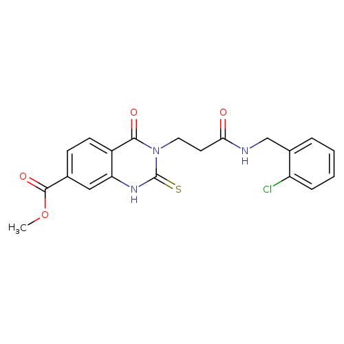 methyl 3-(2-{[(2-chlorophenyl)methyl]carbamoyl}ethyl)-4-oxo-2-sulfanylidene-1,2,3,4-tetrahydroquinazoline-7-carboxylate