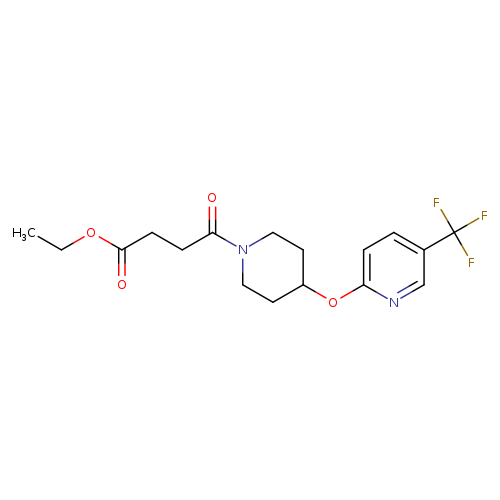 ethyl 4-oxo-4-(4-{[5-(trifluoromethyl)pyridin-2-yl]oxy}piperidin-1-yl)butanoate