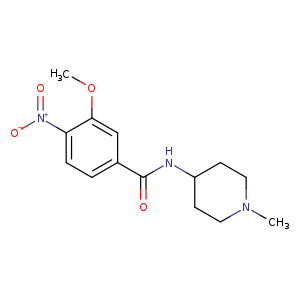 3-methoxy-N-(1-methylpiperidin-4-yl)-4-nitrobenzamide
