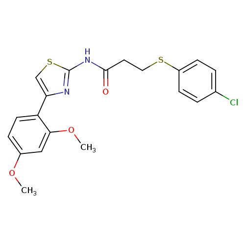 3-[(4-chlorophenyl)sulfanyl]-N-[4-(2,4-dimethoxyphenyl)-1,3-thiazol-2-yl]propanamide