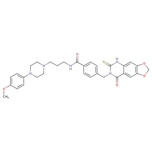 N-{3-[4-(4-methoxyphenyl)piperazin-1-yl]propyl}-4-({8-oxo-6-sulfanylidene-2H,5H,6H,7H,8H-[1,3]dioxolo[4,5-g]quinazolin-7-yl}methyl)benzamide