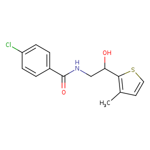 4-chloro-N-[2-hydroxy-2-(3-methylthiophen-2-yl)ethyl]benzamide