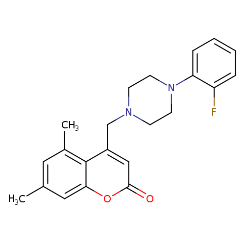 4-{[4-(2-fluorophenyl)piperazin-1-yl]methyl}-5,7-dimethyl-2H-chromen-2-one