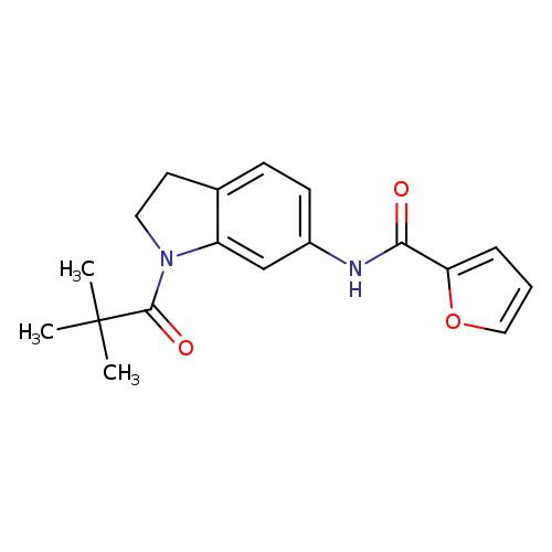 N-[1-(2,2-dimethylpropanoyl)-2,3-dihydro-1H-indol-6-yl]furan-2-carboxamide