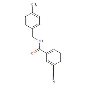 3-cyano-N-[(4-methylphenyl)methyl]benzamide