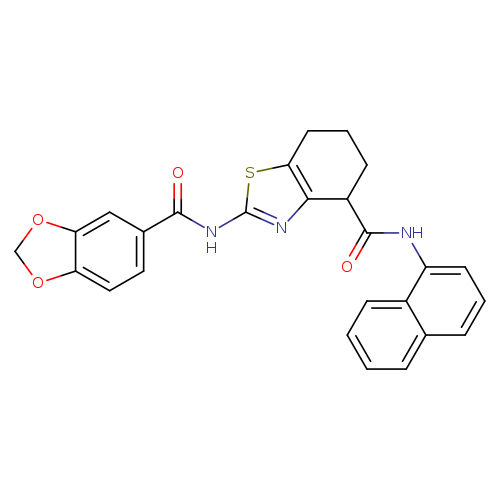 2-(2H-1,3-benzodioxole-5-amido)-N-(naphthalen-1-yl)-4,5,6,7-tetrahydro-1,3-benzothiazole-4-carboxamide