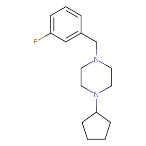1-cyclopentyl-4-[(3-fluorophenyl)methyl]piperazine