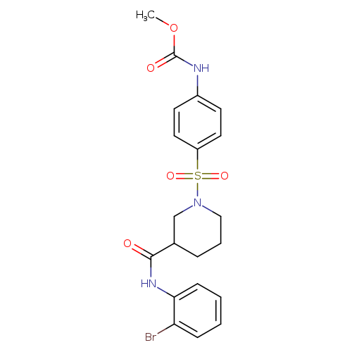 methyl N-[4-({3-[(2-bromophenyl)carbamoyl]piperidin-1-yl}sulfonyl)phenyl]carbamate