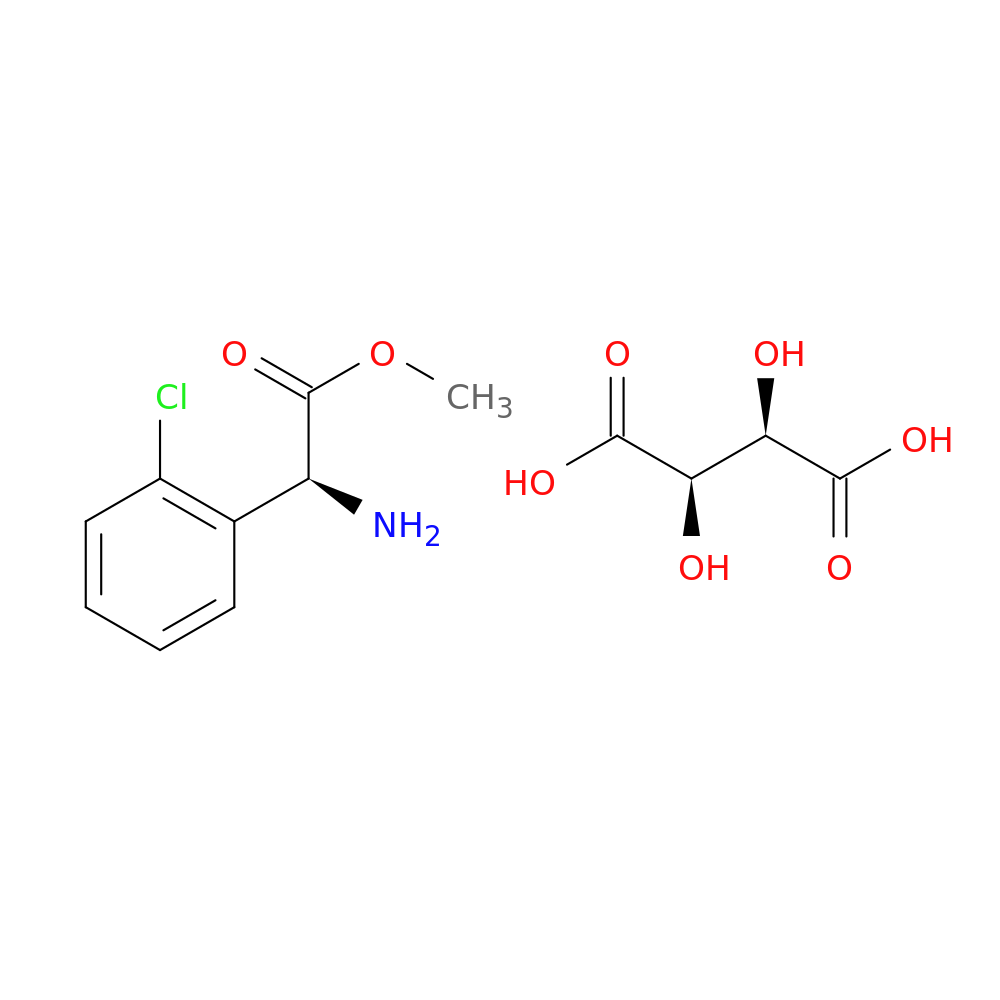 (alphaS)-alpha-Amino-2-chloro-benzeneacetic acid methyl ester (2R,3R)-2,3-dihydroxybutanedioate