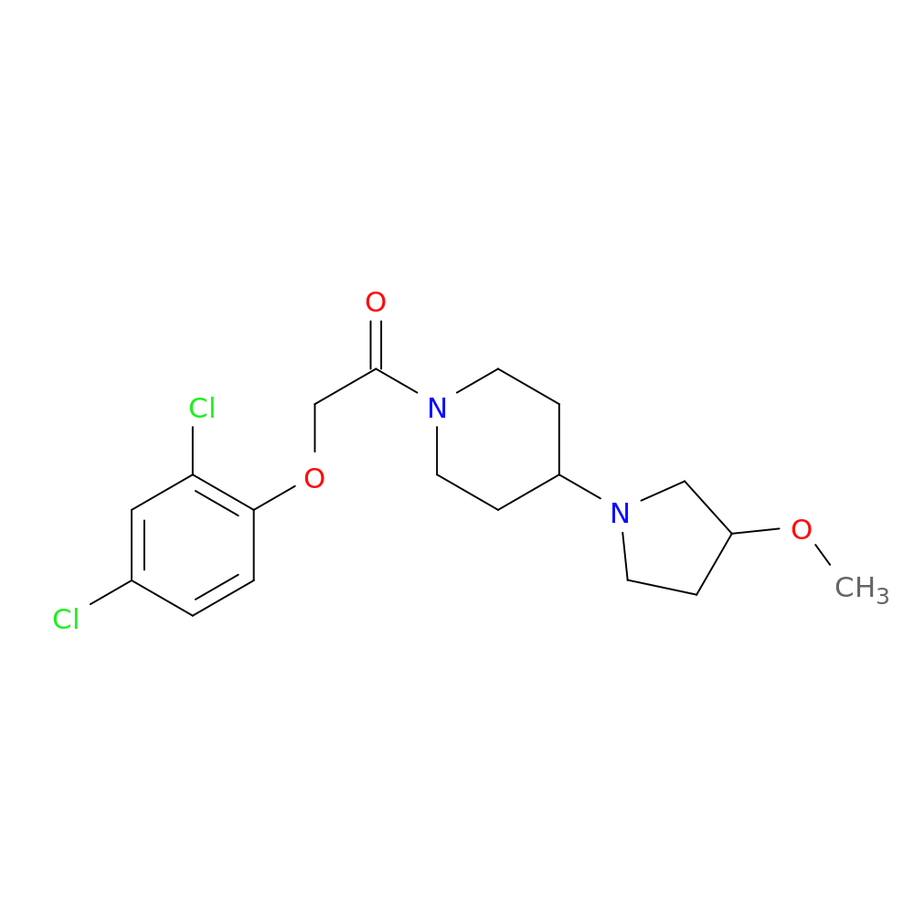 2-(2,4-dichlorophenoxy)-1-[4-(3-methoxypyrrolidin-1-yl)piperidin-1-yl]ethan-1-one