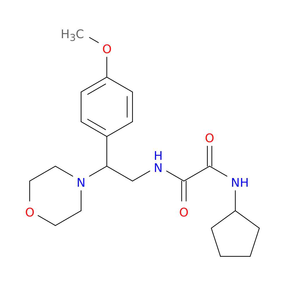 N-cyclopentyl-N'-[2-(4-methoxyphenyl)-2-(morpholin-4-yl)ethyl]ethanediamide