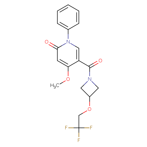 4-methoxy-1-phenyl-5-[3-(2,2,2-trifluoroethoxy)azetidine-1-carbonyl]-1,2-dihydropyridin-2-one