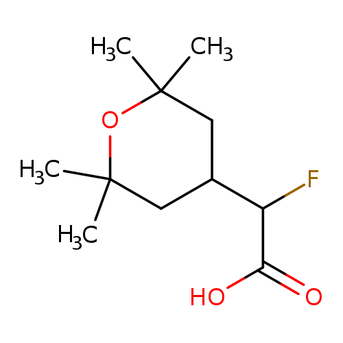 2-fluoro-2-(2,2,6,6-tetramethyloxan-4-yl)aceticacid