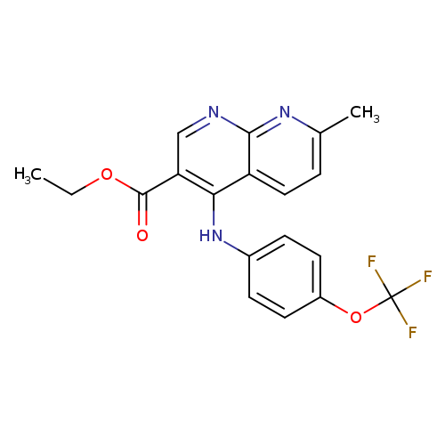 ethyl 7-methyl-4-{[4-(trifluoromethoxy)phenyl]amino}-1,8-naphthyridine-3-carboxylate