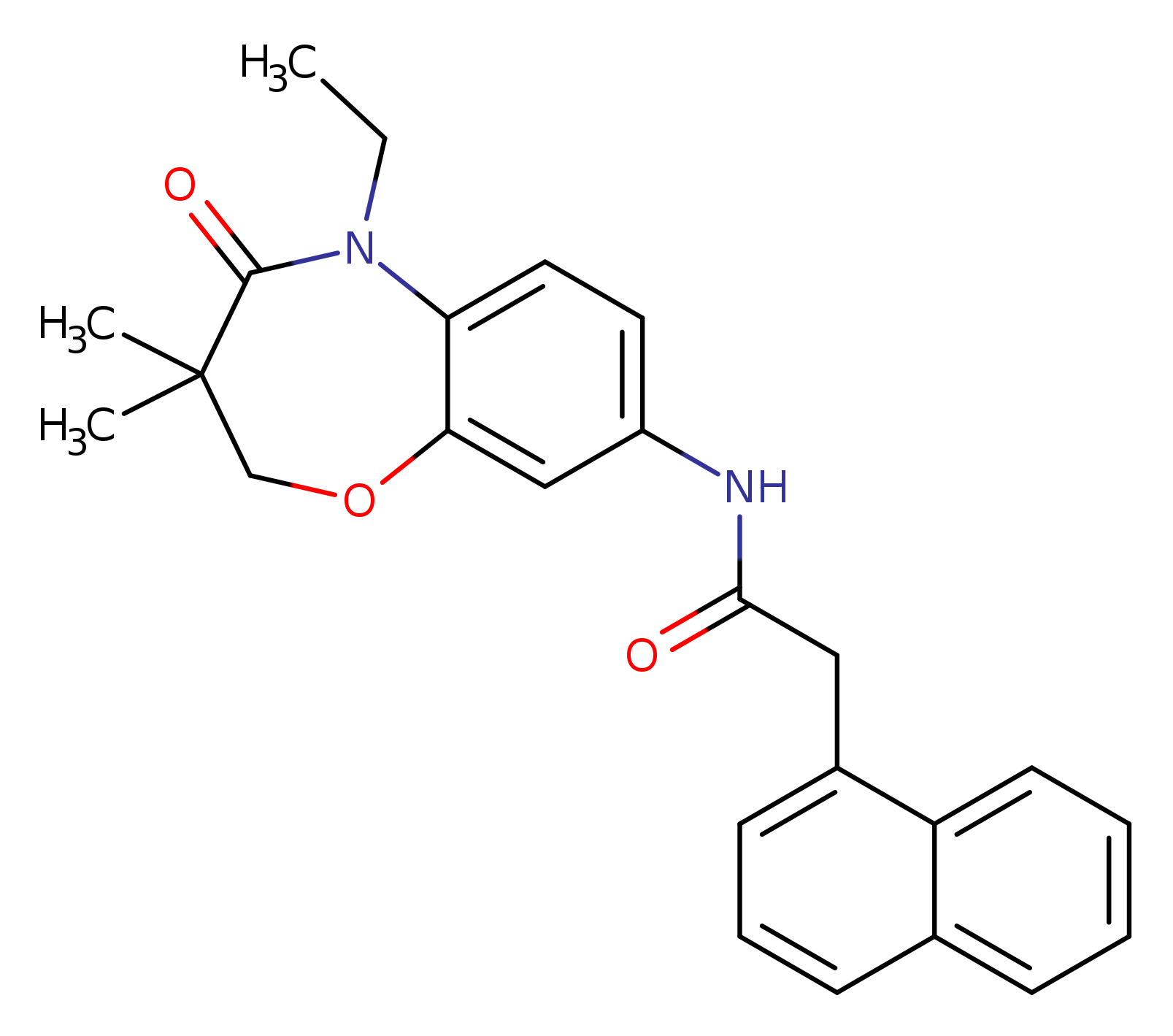 N-(5-ethyl-3,3-dimethyl-4-oxo-2,3,4,5-tetrahydro-1,5-benzoxazepin-8-yl)-2-(naphthalen-1-yl)acetamide