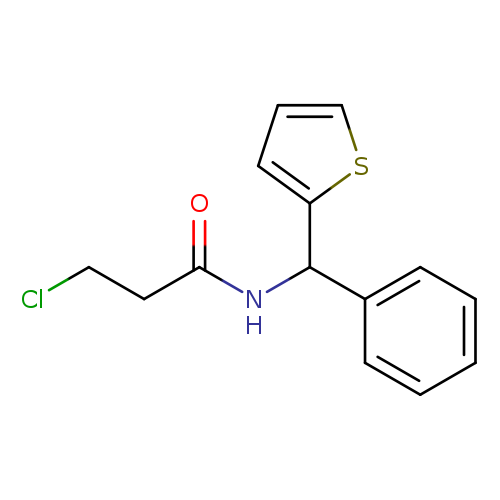 3-chloro-N-[phenyl(thiophen-2-yl)methyl]propanamide