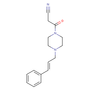 3-Oxo-3-(4-[(2e)-3-phenylprop-2-en-1-yl]piperazin-1-yl)propanenitrile