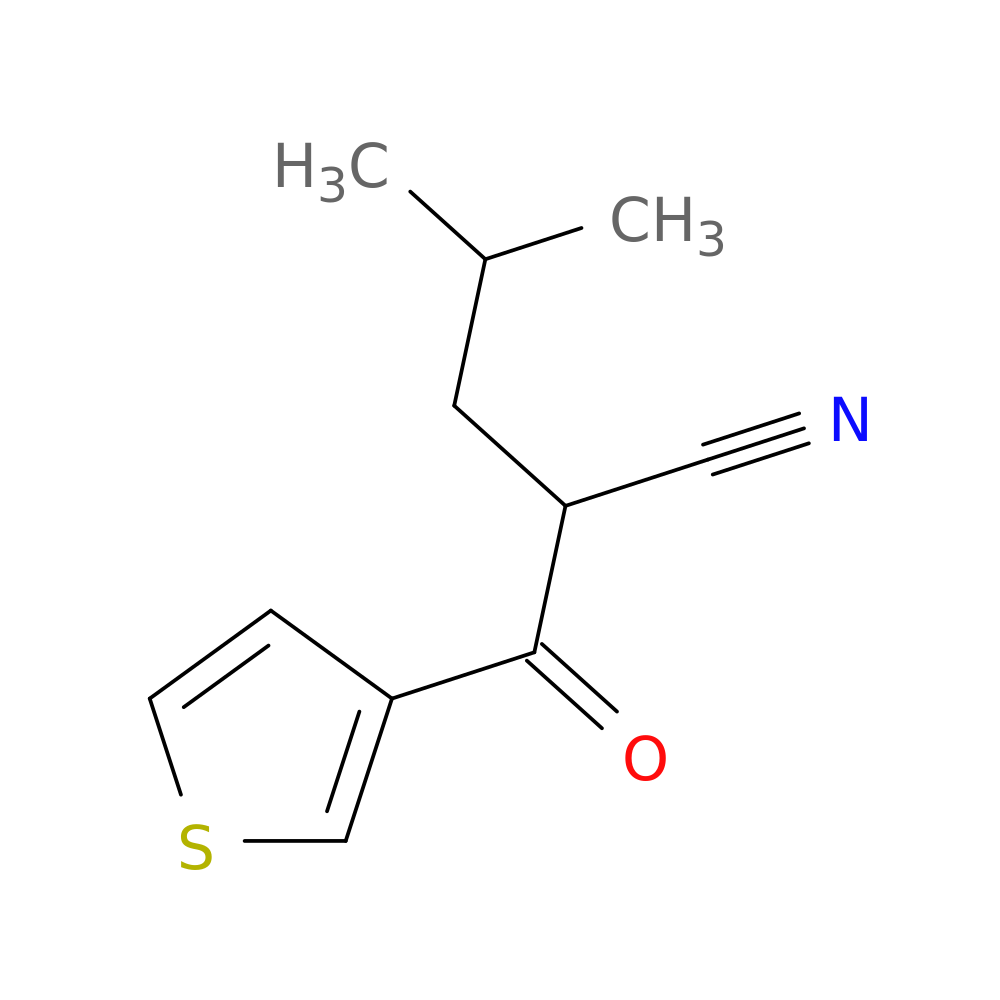 4-methyl-2-(thiophene-3-carbonyl)pentanenitrile
