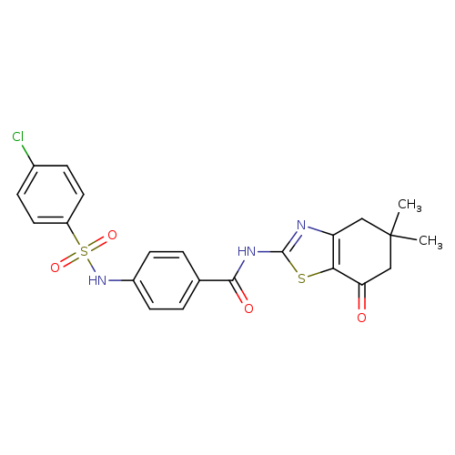 4-(4-chlorobenzenesulfonamido)-N-(5,5-dimethyl-7-oxo-4,5,6,7-tetrahydro-1,3-benzothiazol-2-yl)benzamide