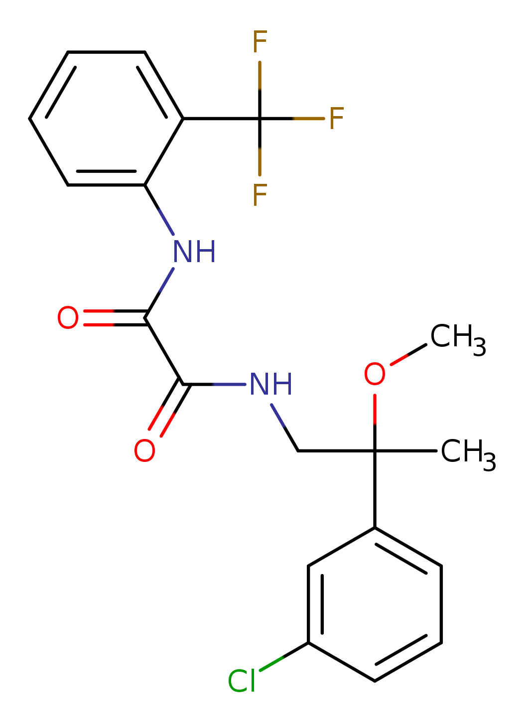 N'-[2-(3-chlorophenyl)-2-methoxypropyl]-N-[2-(trifluoromethyl)phenyl]ethanediamide