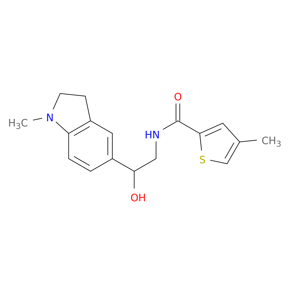 N-[2-hydroxy-2-(1-methyl-2,3-dihydro-1H-indol-5-yl)ethyl]-4-methylthiophene-2-carboxamide