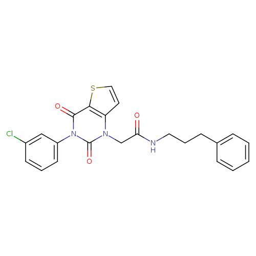 2-[3-(3-chlorophenyl)-2,4-dioxo-1H,2H,3H,4H-thieno[3,2-d]pyrimidin-1-yl]-N-(3-phenylpropyl)acetamide
