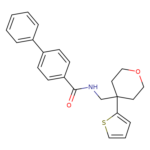 N-{[4-(thiophen-2-yl)oxan-4-yl]methyl}-[1,1'-biphenyl]-4-carboxamide