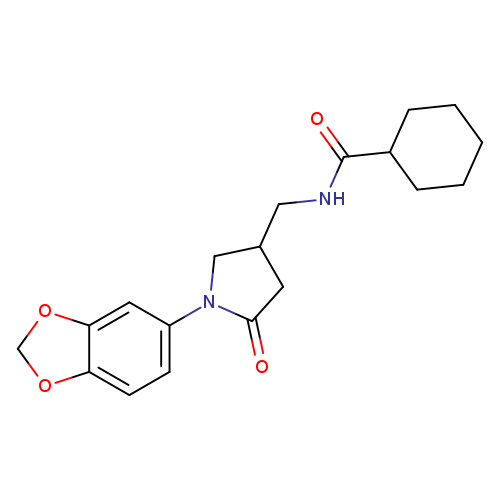 N-{[1-(2H-1,3-benzodioxol-5-yl)-5-oxopyrrolidin-3-yl]methyl}cyclohexanecarboxamide