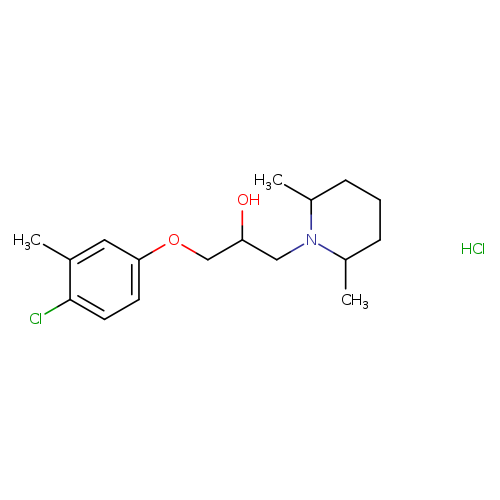 1-(4-CHLORO-3-METHYLPHENOXY)-3-(2,6-DIMETHYLPIPERIDIN-1-YL)PROPAN-2-OL HY+