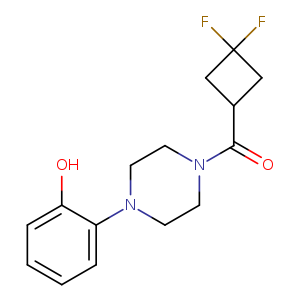 2-[4-(3,3-difluorocyclobutanecarbonyl)piperazin-1-yl]phenol