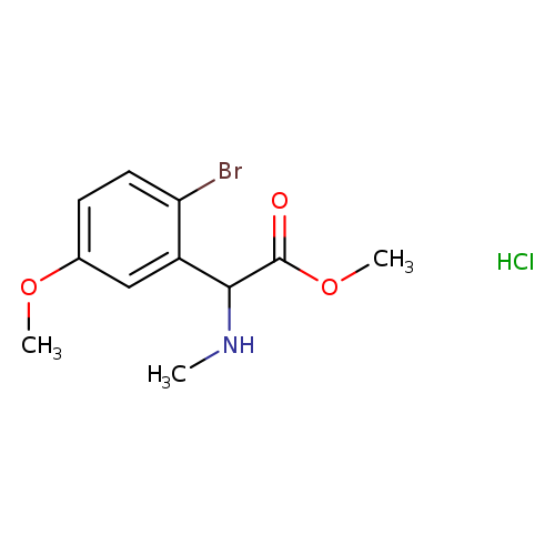 methyl 2-(2-bromo-5-methoxyphenyl)-2-(methylamino)acetate hydrochloride