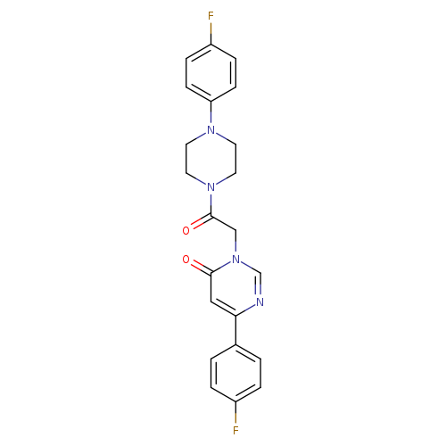 6-(4-fluorophenyl)-3-{2-[4-(4-fluorophenyl)piperazin-1-yl]-2-oxoethyl}-3,4-dihydropyrimidin-4-one